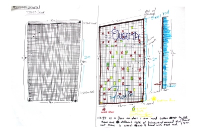 Ousama's final design for the Mosquito net door